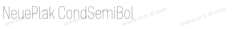 NeuePlak CondSemiBol字体转换